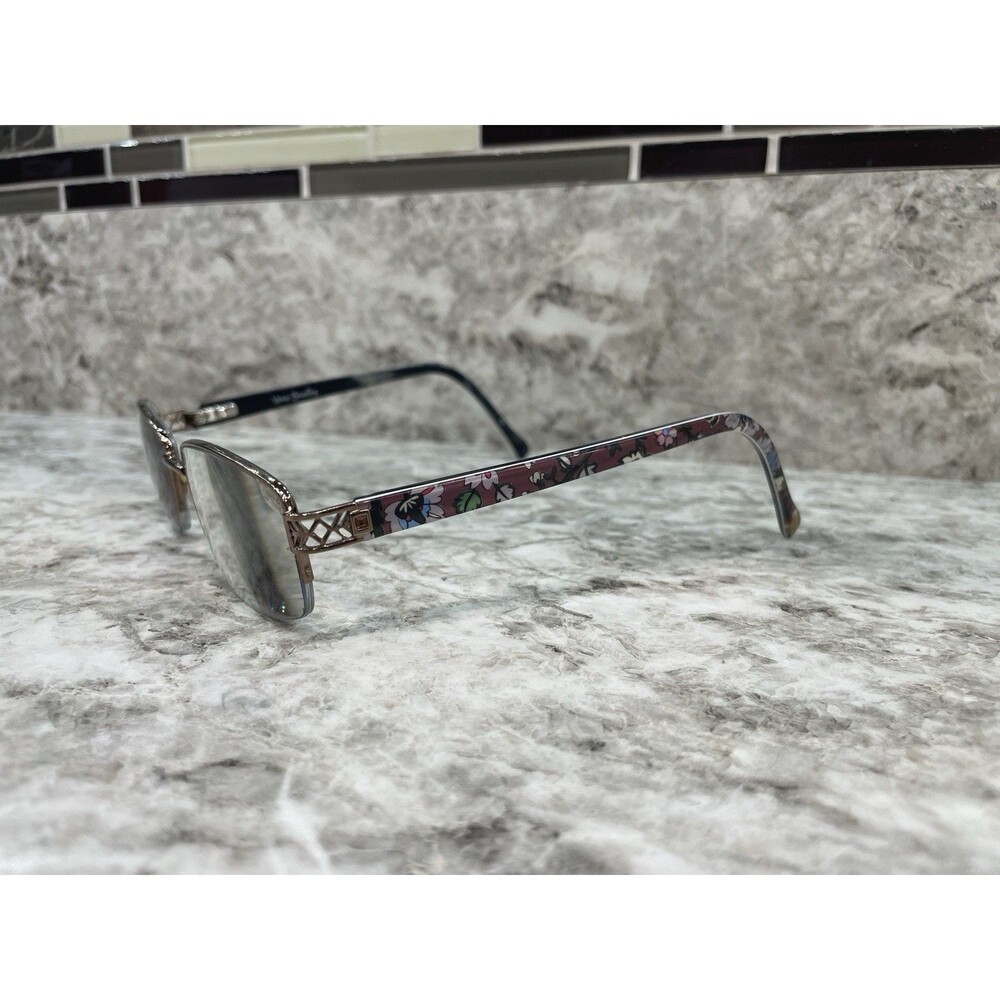 VERA BRADLEY Diane Bordeaux Blooms (BDB) Brown 53-18-135 Half Frames Flex E507